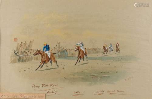 William Verner LONGE (1857-1924) 'Pony Flat Race, Tottenham ...