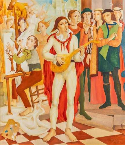 Michèle BROEDERS (1936) 'Italia Canta II' oil on board. 1988...