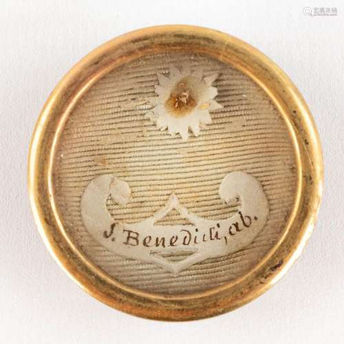 A sealed Theca with a relic and document: Sancti Bendicti Ab...