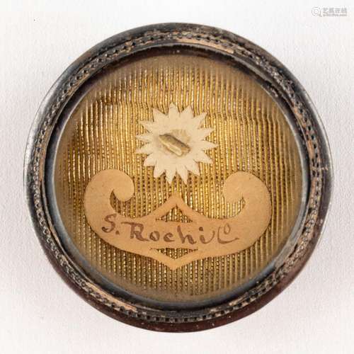 A sealed Theca with a relic and document: Ex Ossibus Sancti ...