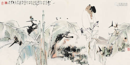 王西京 1998年作 半山诗意图 立轴