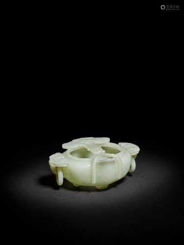 <br />
A pale celadon jade 'marriage' bowl, Qing dynasty, Qi...