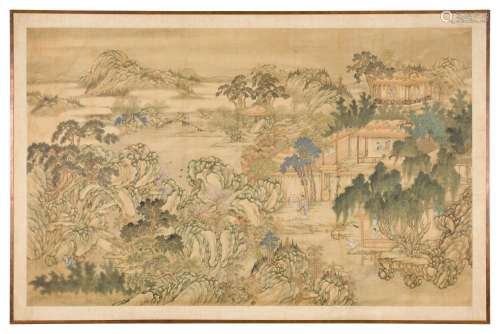 <br />
Anonymous, Qing dynasty, 18th century, Landscape, ink...