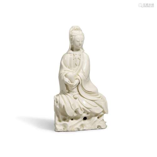 <br />
A blanc de Chine Guanyin, Late Ming dynasty, 17th cen...