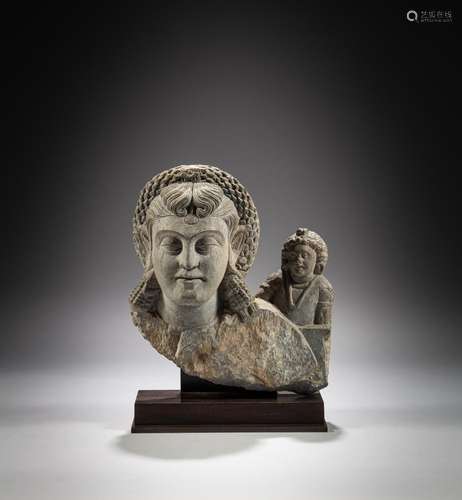 <br />
A stone head of Hariti, Ancient region of Gandhara, K...