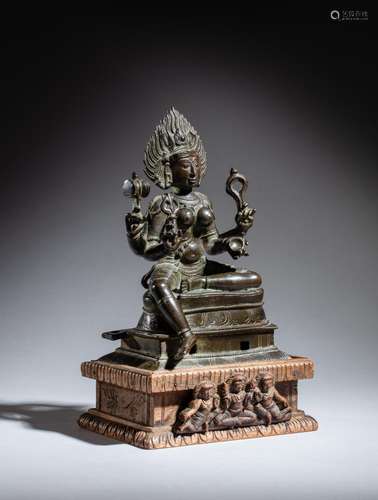 <br />
A bronze figure of Kali, South India, Vijayanagara pe...