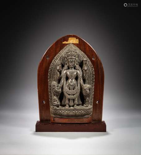 <br />
A stone figure of Vishnu, Nepal, 18th century | 尼泊爾...