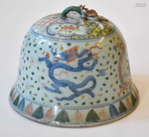 Cina oggetto in porcellana decorata con dragoni,    China po...