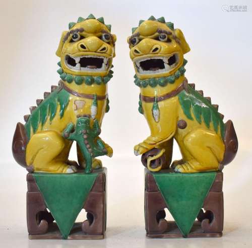 Cina coppia di cani di pho in ceramica     China pair of cer...