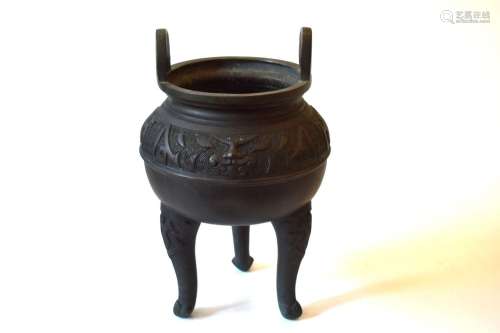 Cina incensiere in bronzo decorato    China decorated bronze...