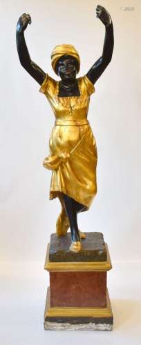 scultura in legno dorato e policromo    gilded and polychrom...
