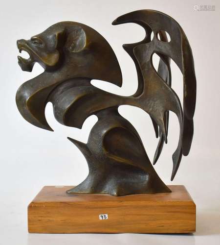 scultura in bronzo sec.XX \"Leone alato\"h 32 cm  ...