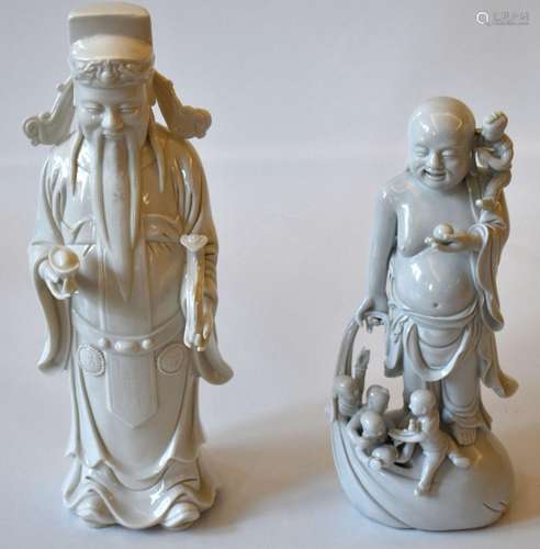 Cina n.2 figure in porcellana bianca    China no.2 figures i...