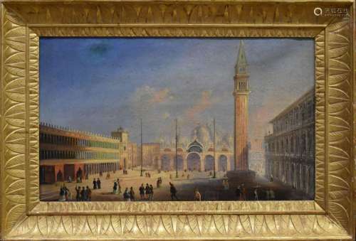 olio su tela \"Venezia Piazza San Marco\"    oil o...