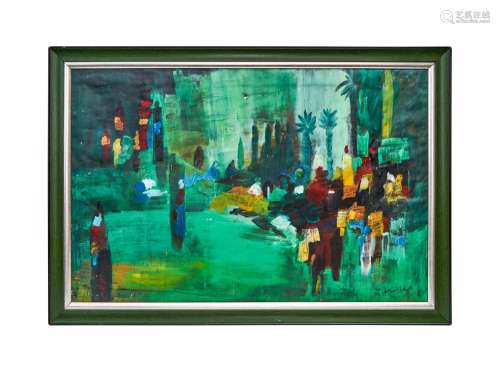 UNTILTED, OIL ON CANVAS, SIGNED, ISMAIL AL-SHEIKHLY. IRAQ (1...