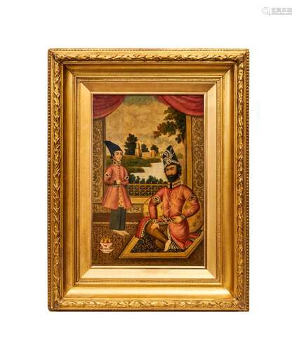 MIRZA BABA SCHOOL, DEPICTING THE SECOND RULER FOR THE QAJAR ...