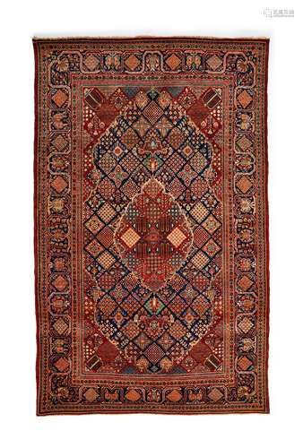 A KHANAMI DESIGN PERSIAN KASHAN RUG