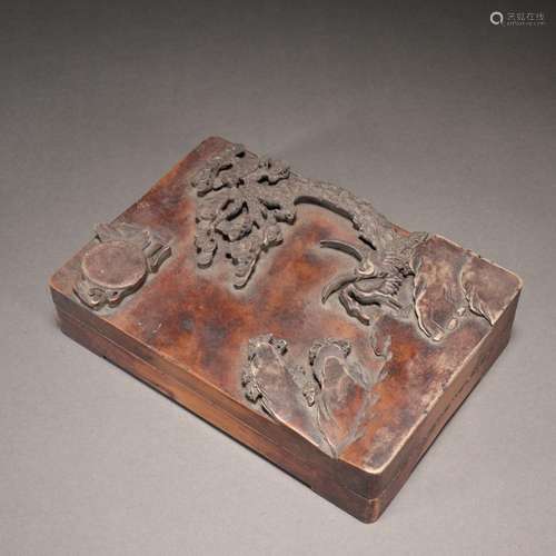 Songhua Stone "Songhe Yannian" Inkstone Set