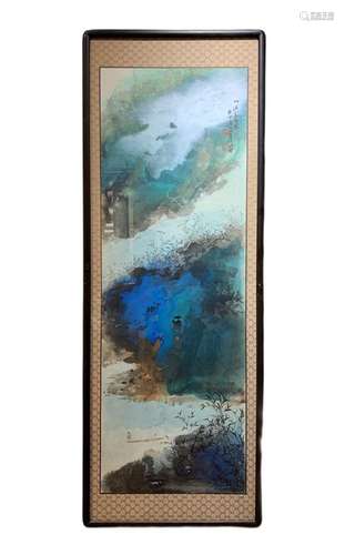 Zhang Daqian Splashed Ink Landscape Picture Frame