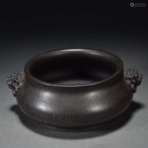 Jingdetang·Old Zisha animal ear incense burner