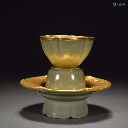 Longquan Kiln Wrapped Jinkui Mouth Tea Cup