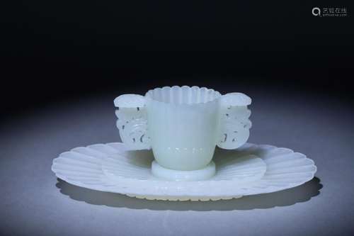 Hetian jade cup