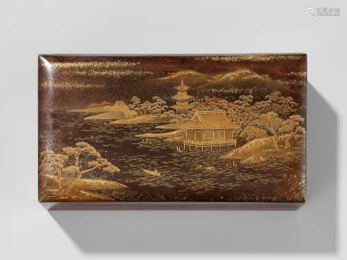 ZOHIKO: A LACQUER KOBAKO (SMALL BOX) AND COVER DEPICTING A S...