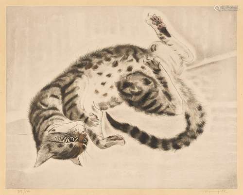 LEONARD TSUGUHARU FOUJITA (1886-1968), TWISTING CAT, FROM LE...