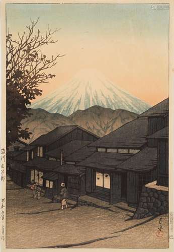 KAWASE HASUI (1883-1957), MT. FUJI FROM YUIMACHI AT SURUGA