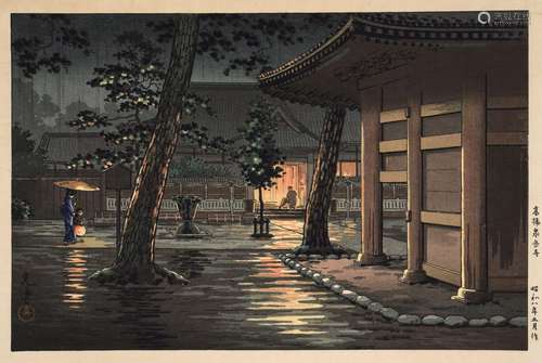 TSUCHIYA KOITSU (1870-1949), SENGAKUJI TEMPLE AT TAKANAWA