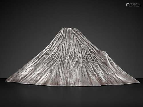 JUKOSHI MITSUTSUGU: AN ICONIC AND LARGE SILVER OKIMONO OF MO...