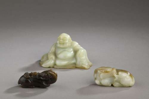 Deux petites sculptures en jade, Chine, fin du XIXe siècle U...