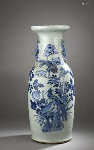 Grand vase en porcelaine bleu blanc, Chine, fin du XIXe/débu...