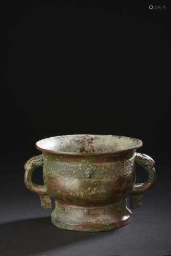 Récipient en bronze, gui, Chine, début de la dynastie des Zh...