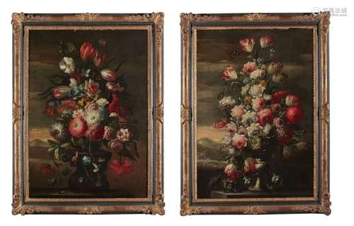 Dans le goût de Karel VAN VOGELAER 
Bouquets de fleurs