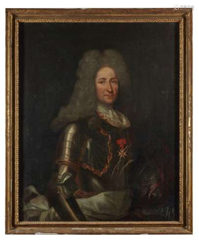 École française vers 1720
Portrait d'homme en cuirasse