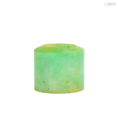 A JADEITE JADE THUMB RING