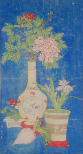 A CHINESE FLOWER PAINTING, ZOU YIGUI MARK