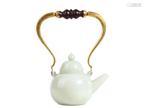 A KHOTAN JADE TEAPOT