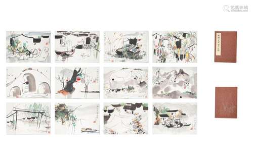 A CHINESE LANDSCAPE PAINTING ALBUM, WU GUANZHONG MARK