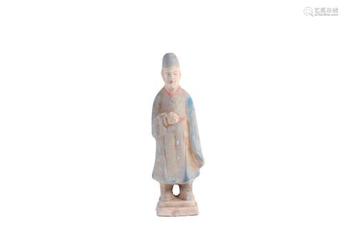 A POTTERY FIGURE ORNAMENT