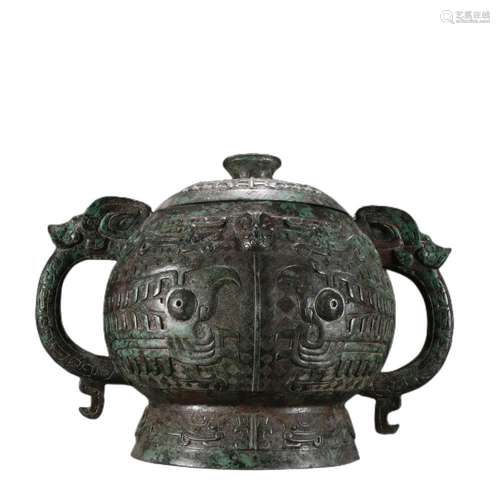 A BRONZE PHOENIX GUI VESSEL