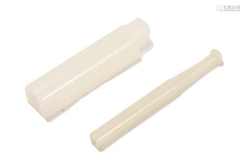 A WHITE JADE TUBES