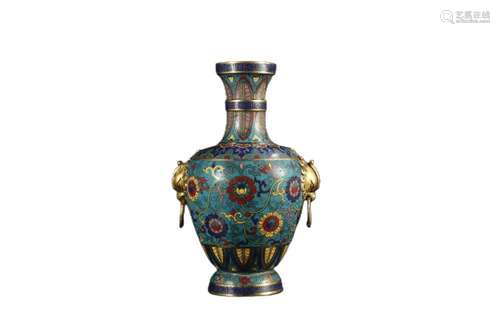 A CLOISONNE ENAMEL FLOWER VASE