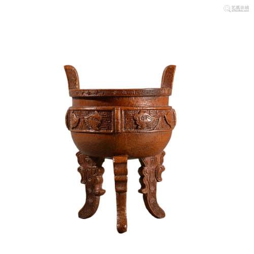 A BAMBOO CARVED CENSER