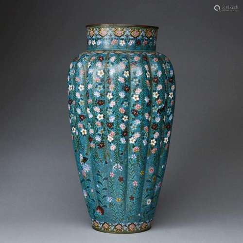 Alte Cloisonné Vase, Japan, Meiji, Ende 19. Jahrhundert