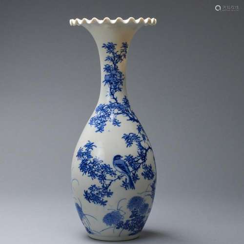 Vase mit Vogeldekor, Japan, wohl erste Hälfte 20. Jahrhunder...