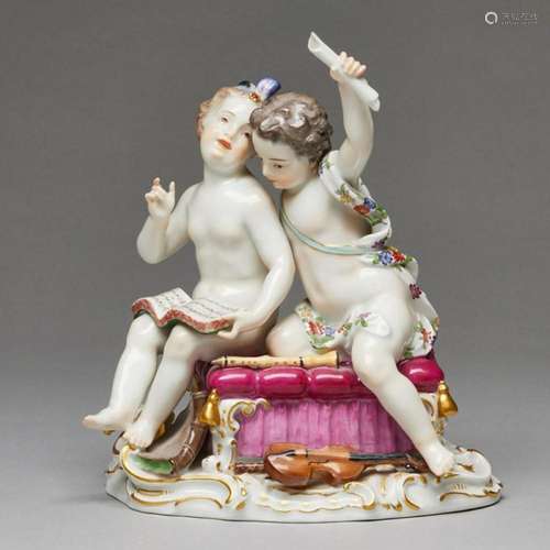 Allegorie Die Musik. Meissen 1850-1924.