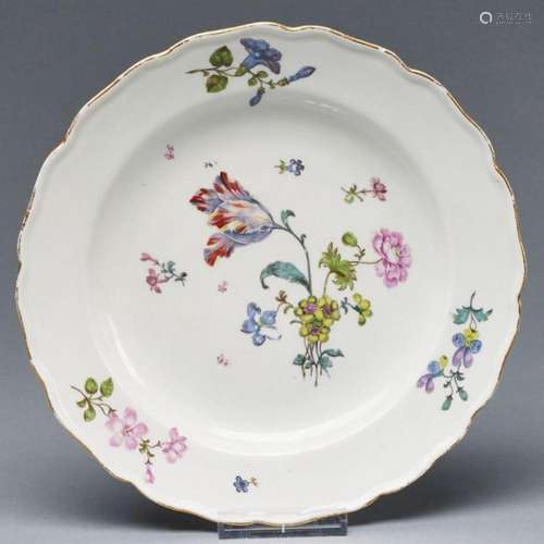 Teller - Deutsche Blumen und Streublümchen. Meissen, um 1745...