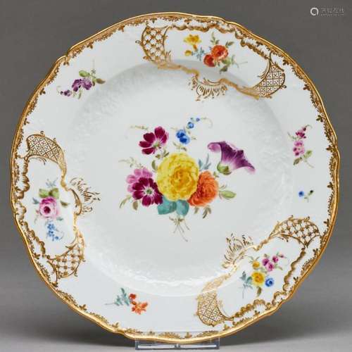 Speiseteller - Marseille: Blumen. Meissen 1745-1773.